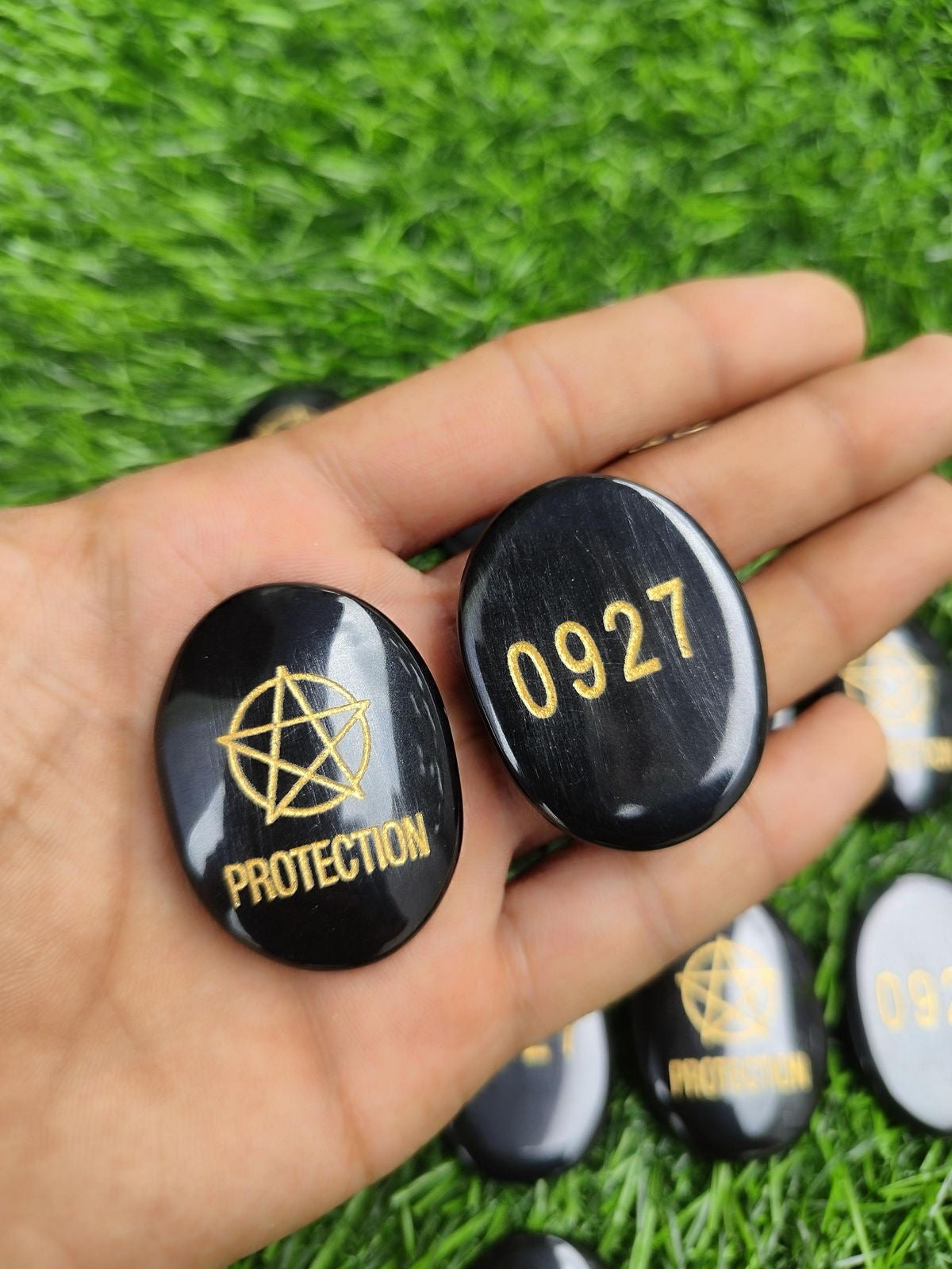 BLACK TOURMALINE COIN