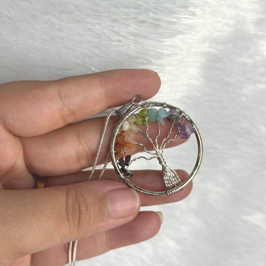TREE OF LIFE SEVEN CHAKRA PENDANT