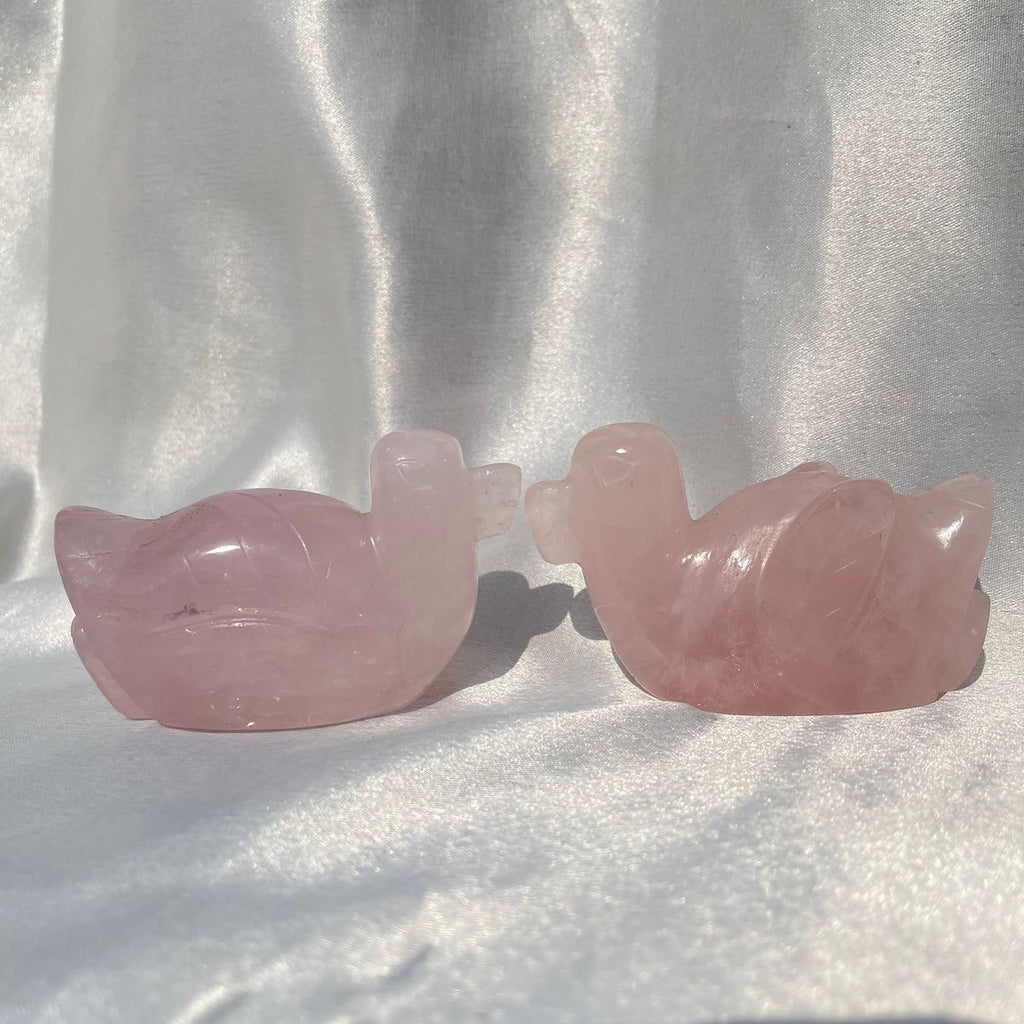 ROSE QUARTZ MANDARIN DUCKS