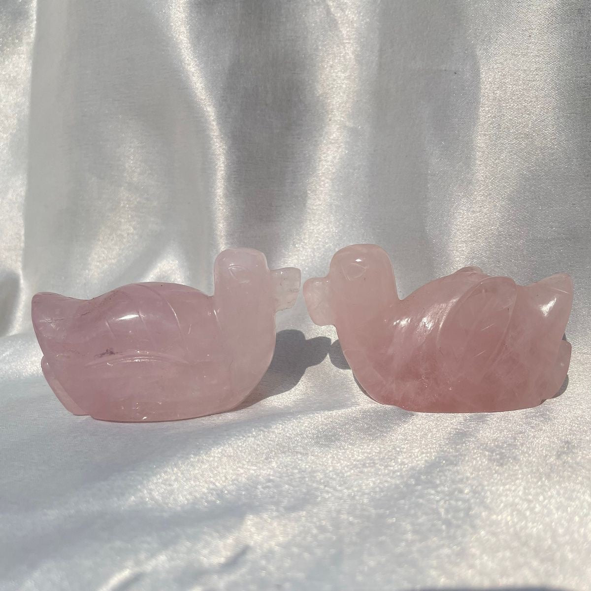 ROSE QUARTZ MANDARIN DUCKS